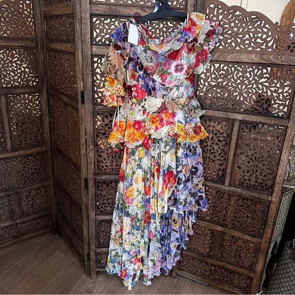NWT NEW Zimmermann Wonderland Flounce Dress in Splice Floral - Picture 2 of 4
